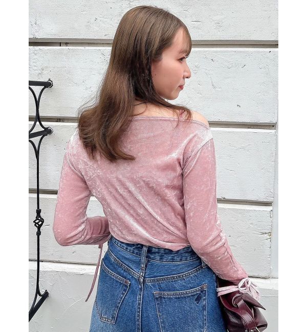 dazzlin「シアーベロアレイヤードトップス」|Tシャツ・カットソー|