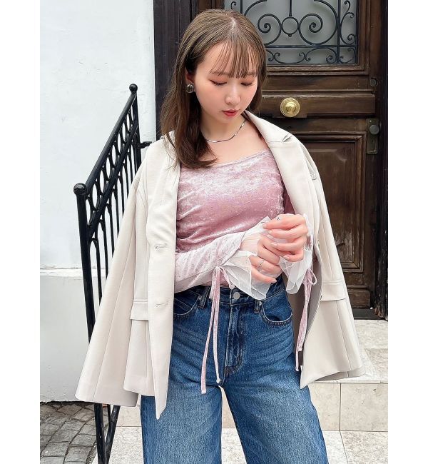 dazzlin「シアーベロアレイヤードトップス」|Tシャツ・カットソー|