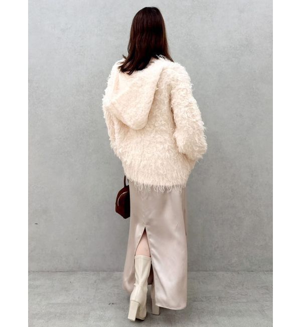 dazzlin「リップルカールニットフーディ」|ニット・セーター|