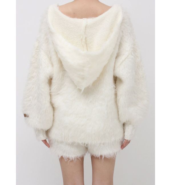 dazzlin「リップルカールニットフーディ」|ニット・セーター|