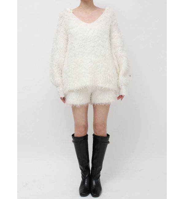 dazzlin「リップルカールニットフーディ」|ニット・セーター|