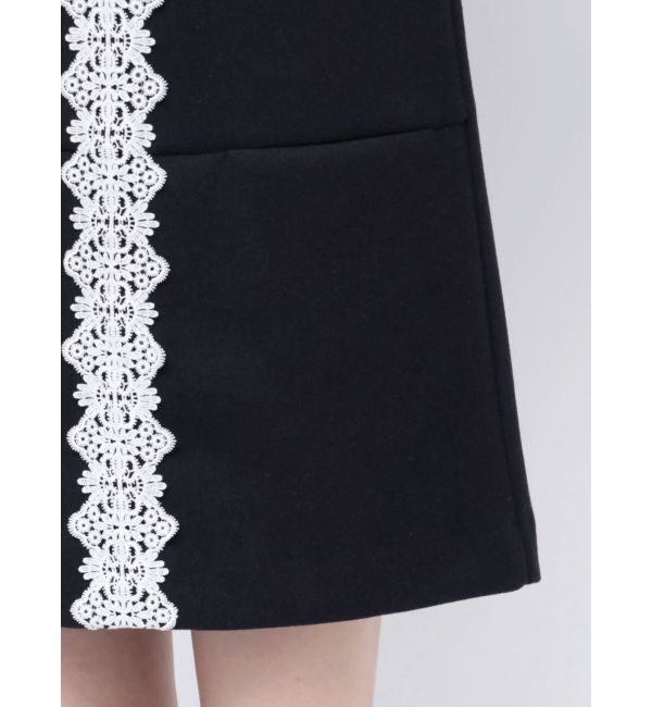 MERCURYDUO「バイカラーレースミニワンピース」|ワンピース|