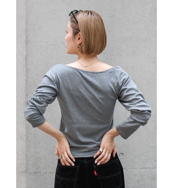 Ungrid「タックデザインオフショルロングスリーブTee」|Tシャツ・カットソー|