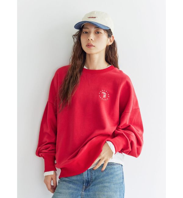 Ungrid「POOLSIDE COFFEE別注ルーズスウェット」|スウェット・ジャージ|レッド