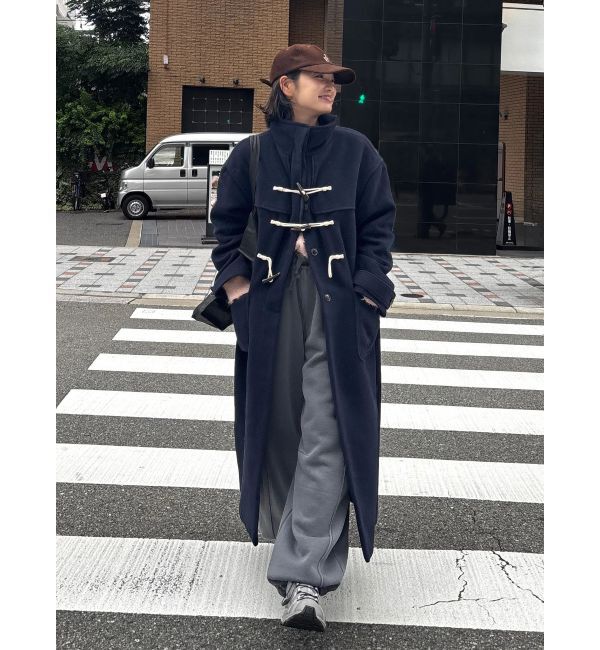 Ungrid「スタンドカラーダッフルコート」|ダッフルコート|ネイビー