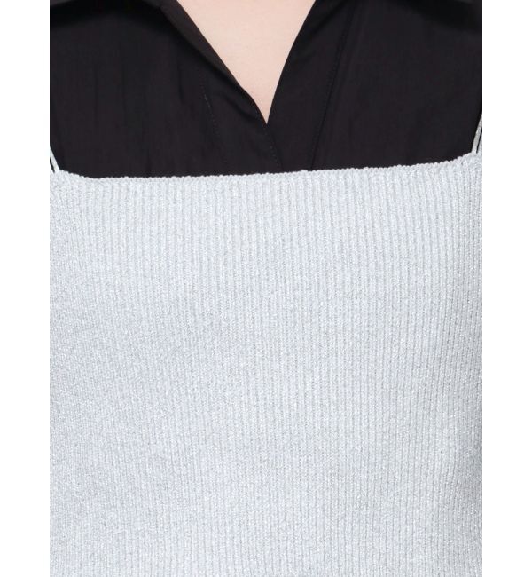 LAGUNAMOON「ラメビスチェセットシャツワンピース」|ワンピース|