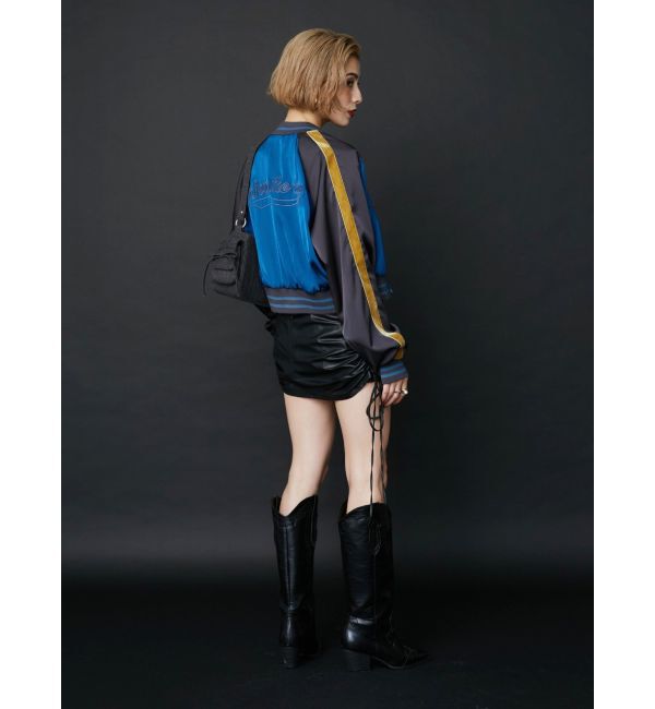 EVRIS「エンブロイダリーサテンブルゾン」|ブルゾン・スタジャン|