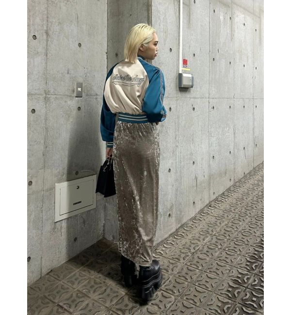 EVRIS「エンブロイダリーサテンブルゾン」|ブルゾン・スタジャン|