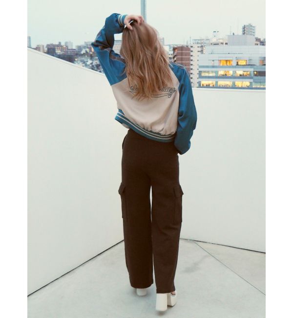 EVRIS「エンブロイダリーサテンブルゾン」|ブルゾン・スタジャン|