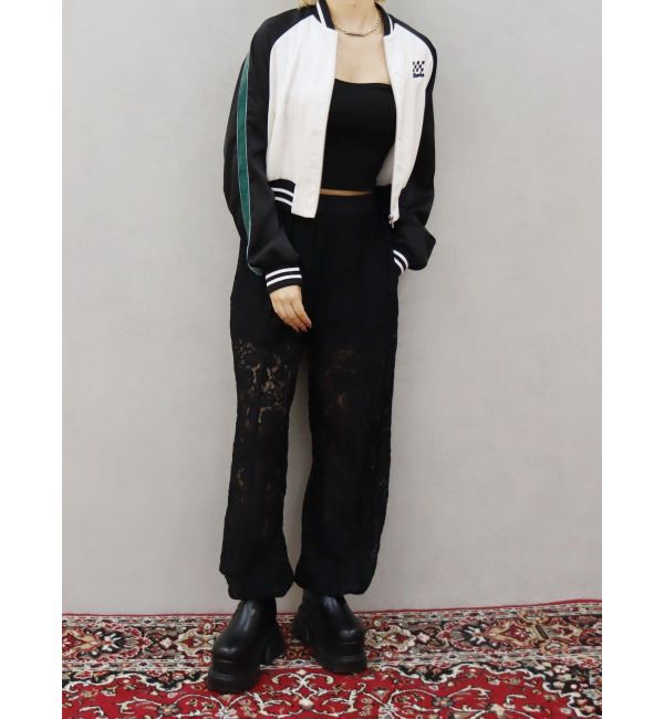 EVRIS「エンブロイダリーサテンブルゾン」|ブルゾン・スタジャン|