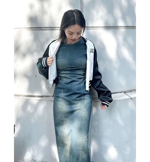 EVRIS「エンブロイダリーサテンブルゾン」|ブルゾン・スタジャン|