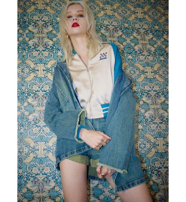 EVRIS「エンブロイダリーサテンブルゾン」|ブルゾン・スタジャン|