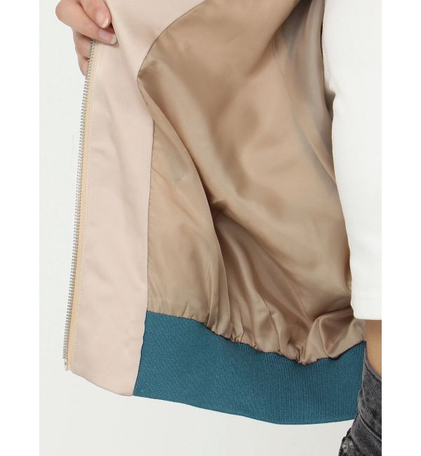 EVRIS「エンブロイダリーサテンブルゾン」|ブルゾン・スタジャン|