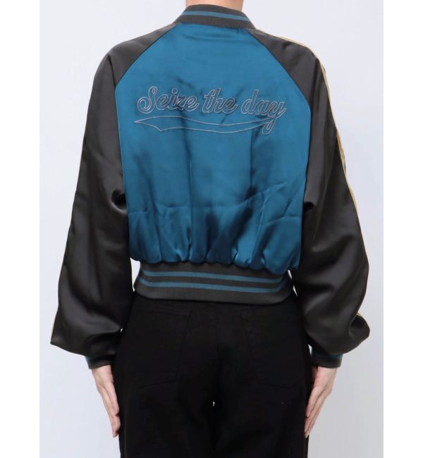 EVRIS「エンブロイダリーサテンブルゾン」|ブルゾン・スタジャン|