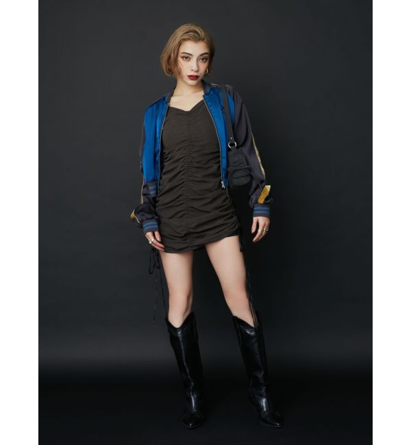 EVRIS「エンブロイダリーサテンブルゾン」|ブルゾン・スタジャン|