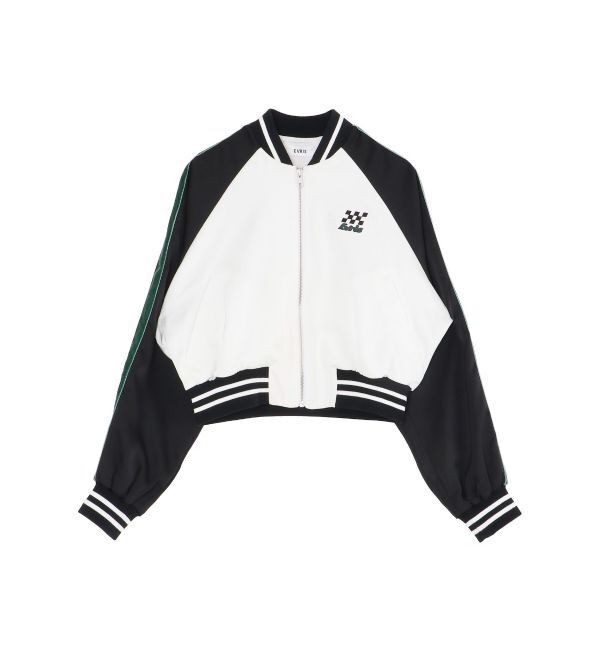 EVRIS「エンブロイダリーサテンブルゾン」|ブルゾン・スタジャン|