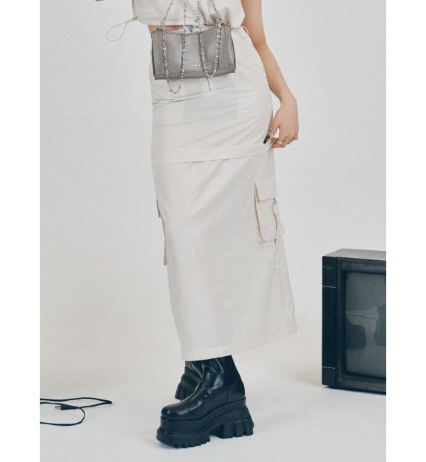 EVRIS「2WAYカーゴスカート【セットアップ着用可能】」|スカート|アイボリー