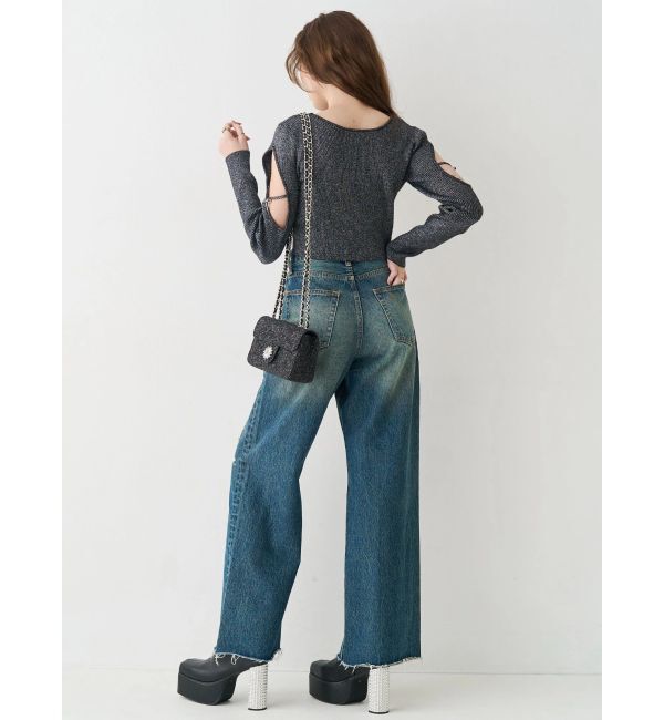 EVRIS「bijouワイドデニムパンツ」|デニム|