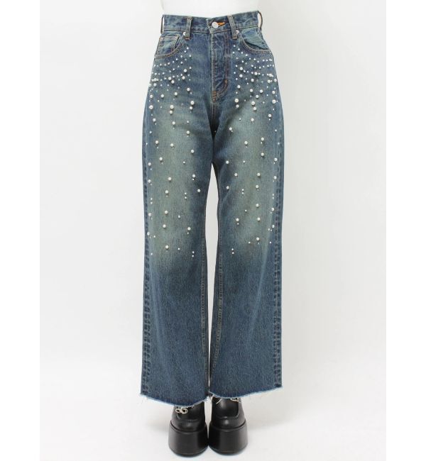 EVRIS「bijouワイドデニムパンツ」|デニム|