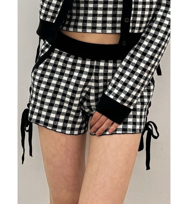 GYDA「サイドレースアップニットショートパンツ【SETUP着用可】」|その他|ダークミックス