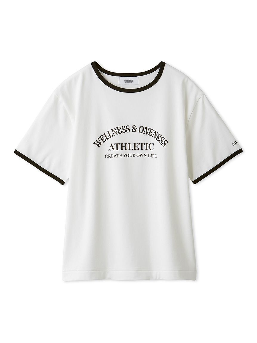 emmi atelier「グラフィックリンガーTシャツ」|Tシャツ・カットソー|