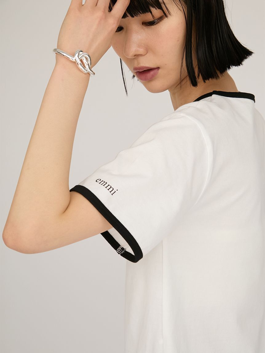 emmi atelier「グラフィックリンガーTシャツ」|Tシャツ・カットソー|