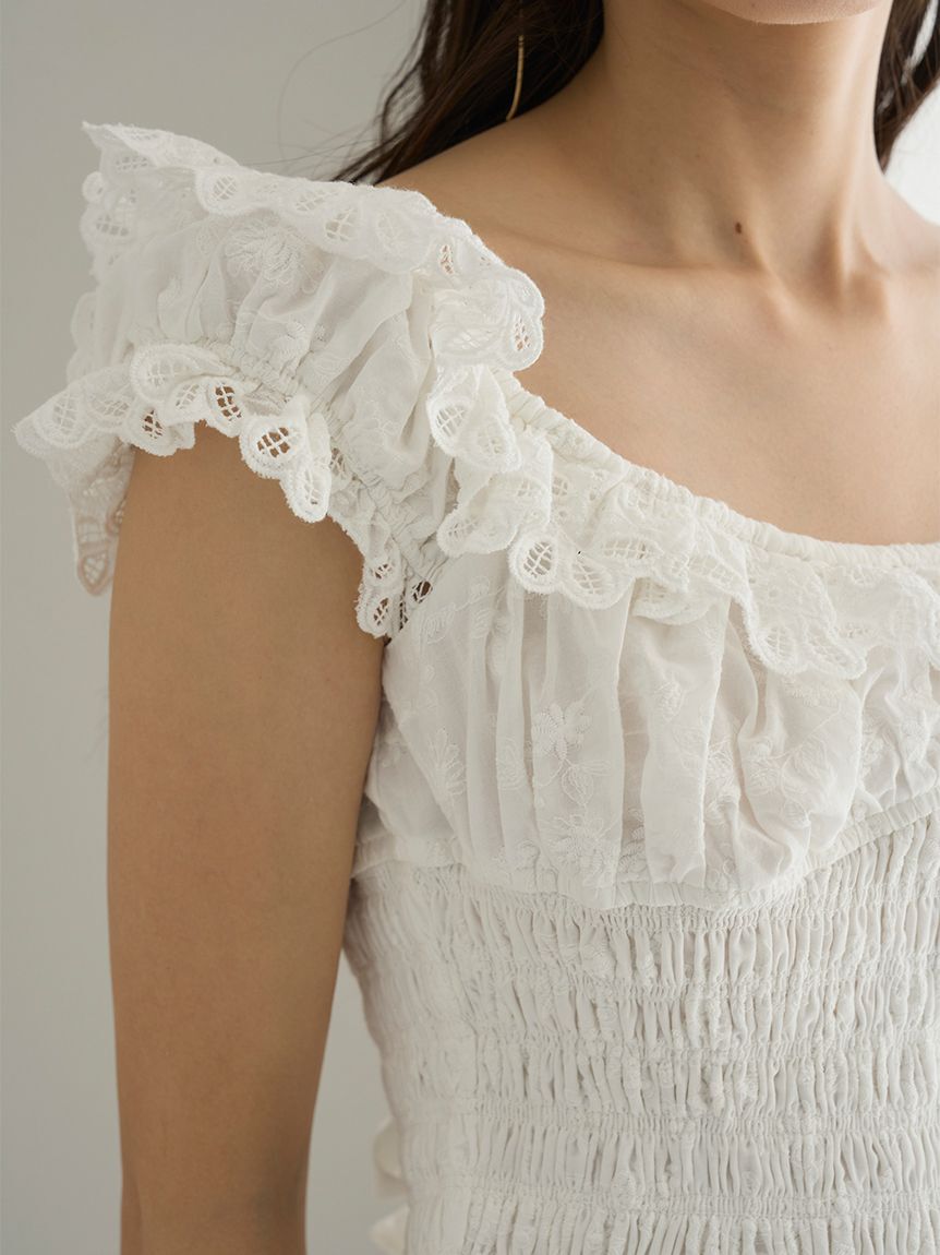 SNIDEL「コットンシャーリングブラウス」|シャツ・ブラウス|