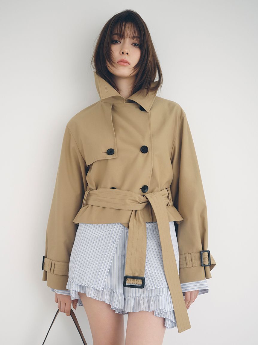 FRAY I.D「フリルヘムストライプショートパンツ」|その他|