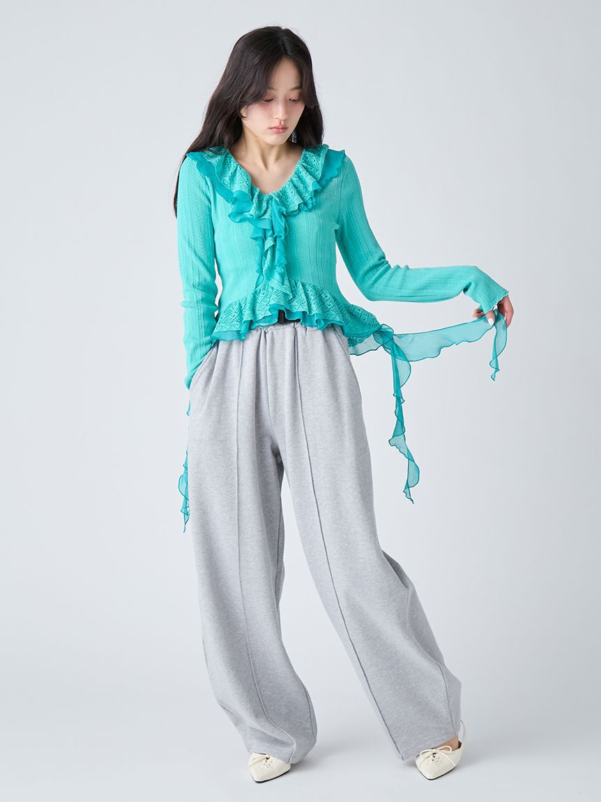 LILY BROWN「【限定カラー】ボリュームフリルニットトップス」|ニット・セーター|