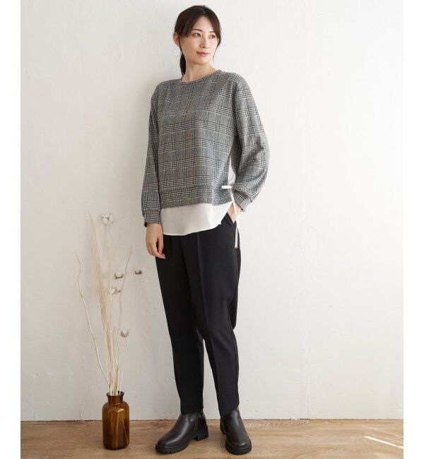 ikka「サイドリボン裾レイヤードプルオーバー」|その他|