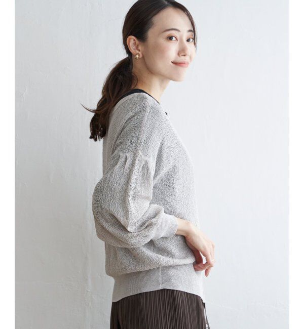 ikka「Vネックラメニットカーディガン」|その他|