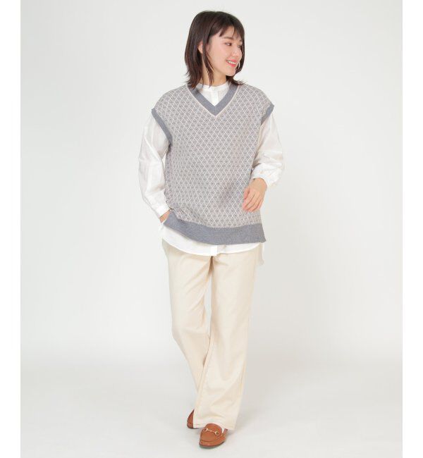 Lbc with Life「レトロジャカードニットベスト」|ニット・セーター|