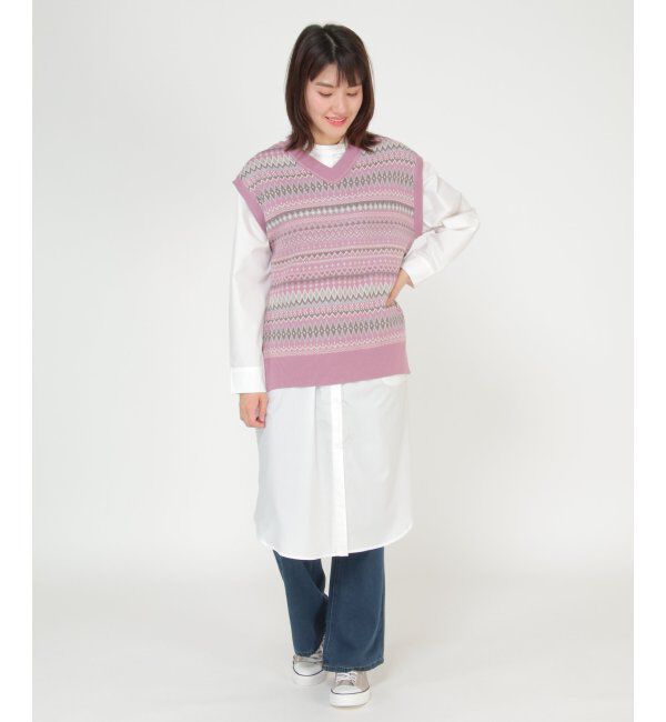 Lbc with Life「レトロジャカードニットベスト」|ニット・セーター|