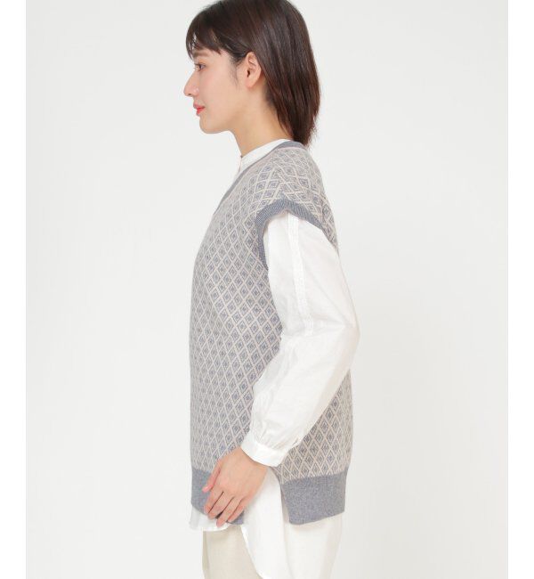 Lbc with Life「レトロジャカードニットベスト」|ニット・セーター|