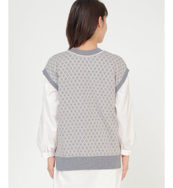 Lbc with Life「レトロジャカードニットベスト」|ニット・セーター|