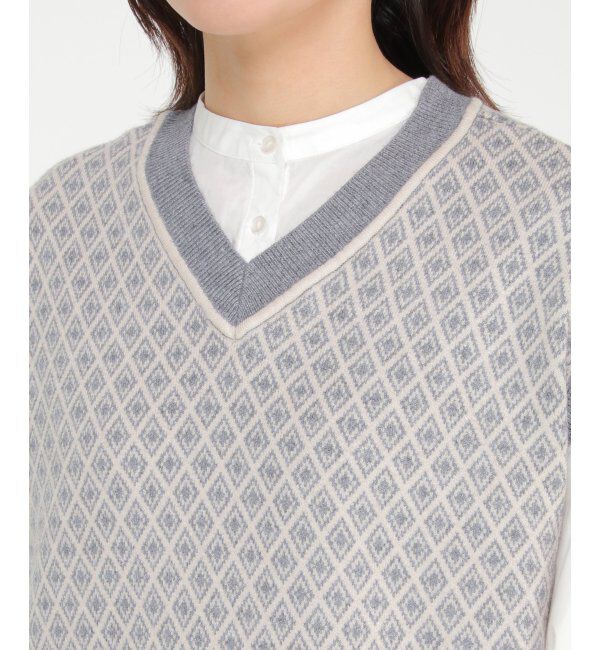 Lbc with Life「レトロジャカードニットベスト」|ニット・セーター|