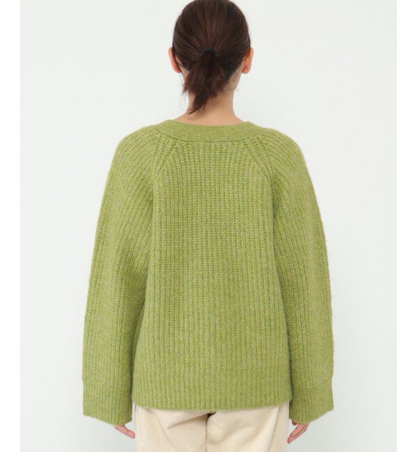 Lbc with Life「畦Vネックカラーカディガン」|カーディガン|