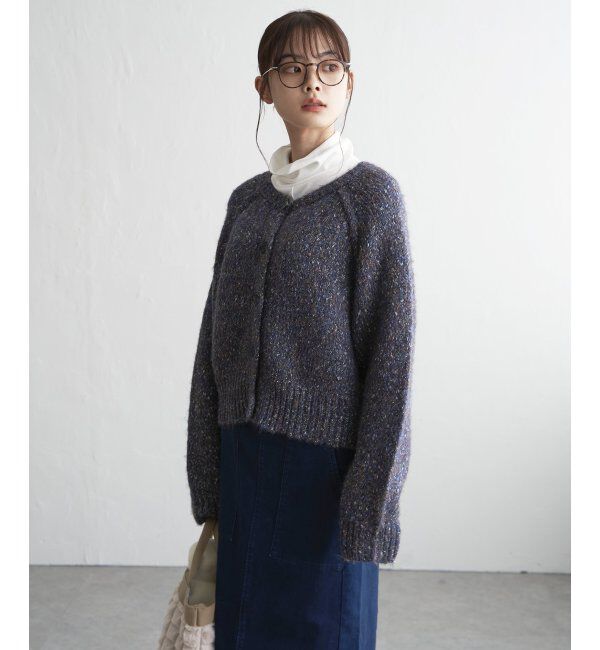 Lbc with Life「ラメMIX2WAYプルオーバー」|カーディガン|ネイビー