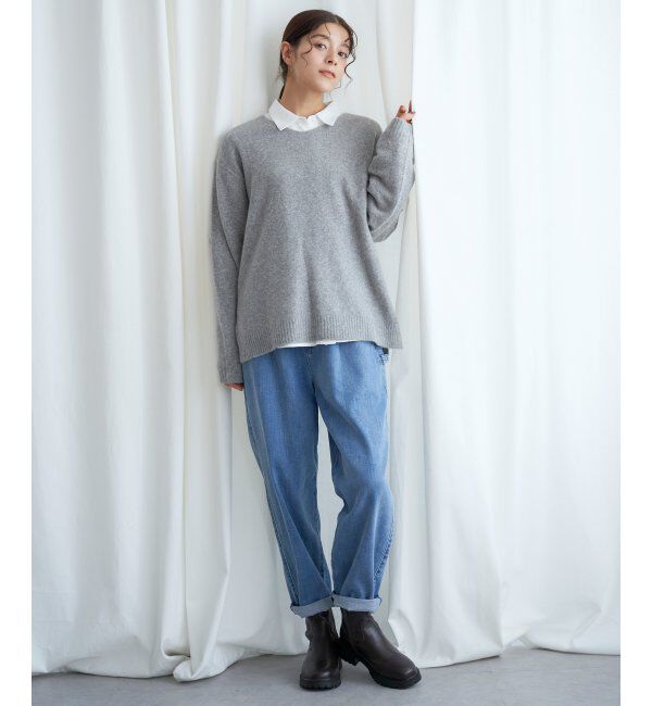 Lbc with Life「アンゴラ混Vネックニット」|カーディガン|