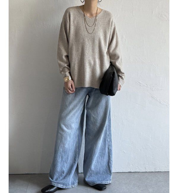 Lbc with Life「アンゴラ混Vネックニット」|カーディガン|