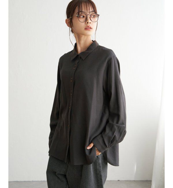 Lbc with Life「コットンRミニダブルボタンシャツ」|シャツ・ブラウス|