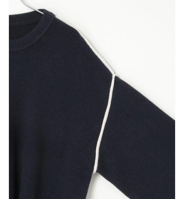 VENCE share style「5Gバイカラーラウンドネックプルオーバー」|ニット・セーター|