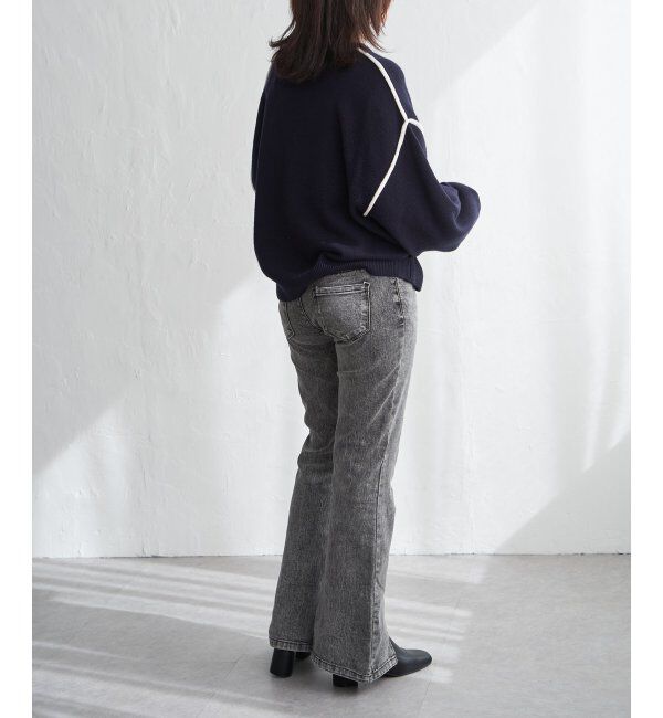 VENCE share style「5Gバイカラーラウンドネックプルオーバー」|ニット・セーター|