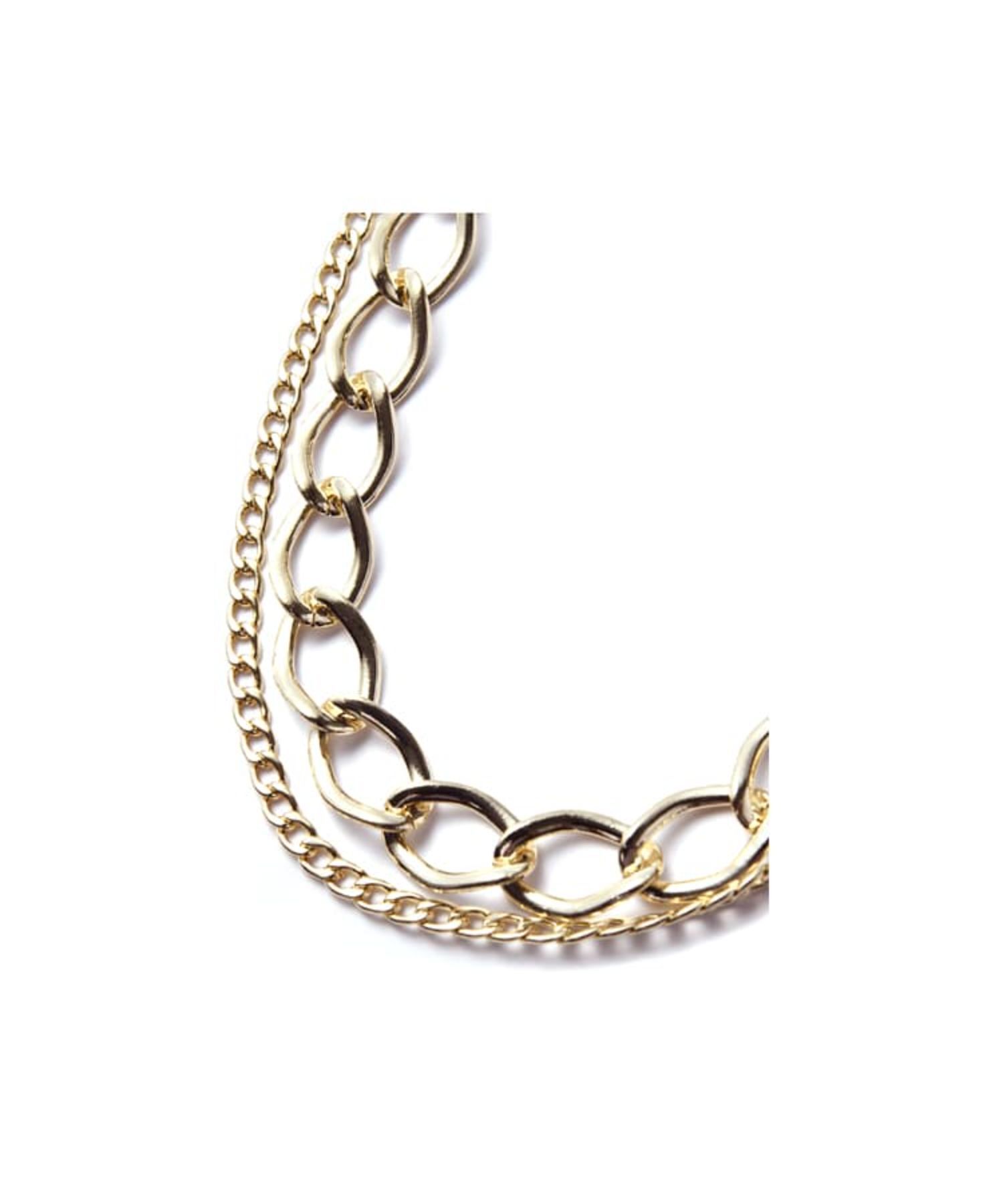 STYLE DELI「コントラスト２連チェーンネックレス」|ネックレス|