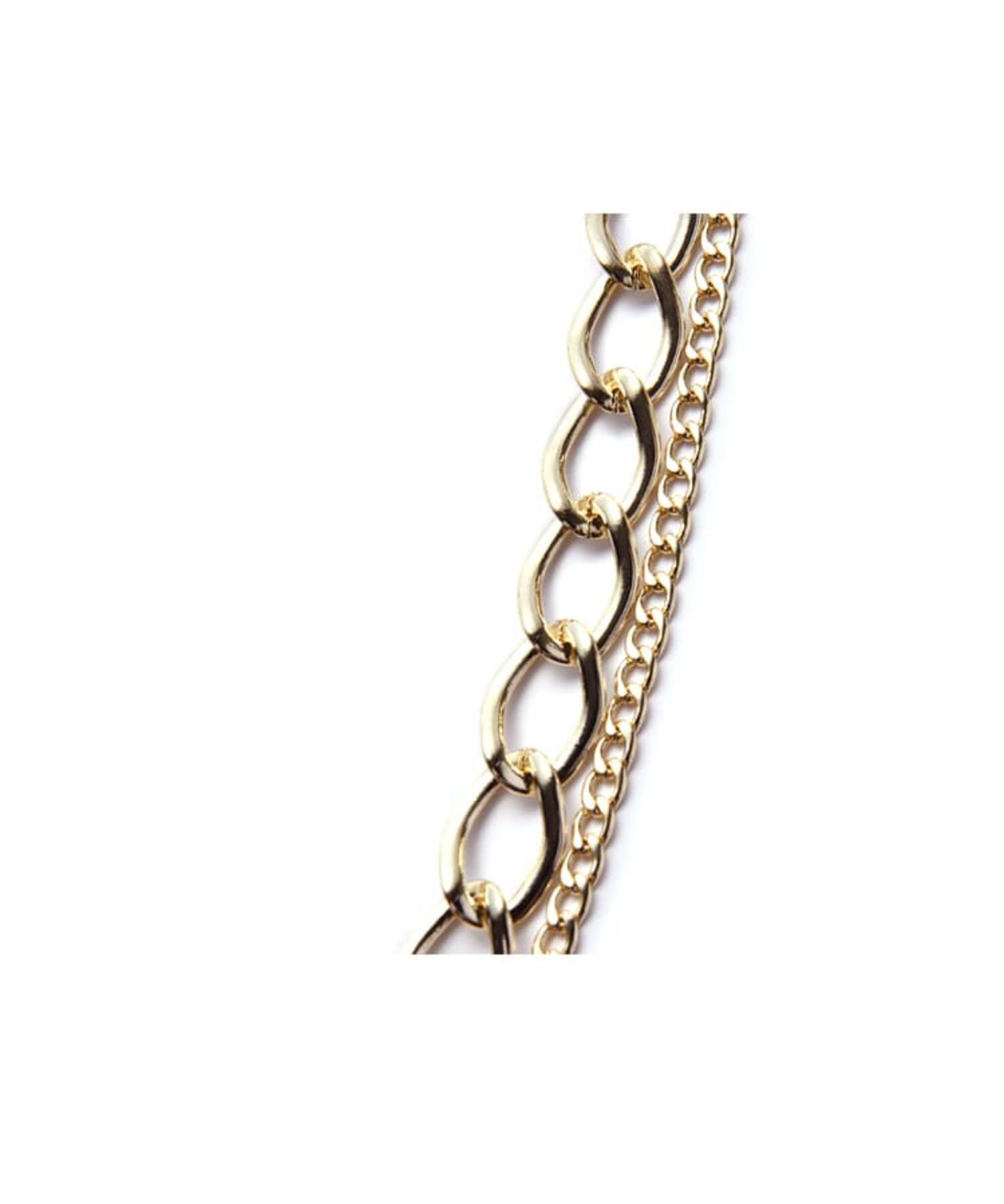 STYLE DELI「コントラスト２連チェーンネックレス」|ネックレス|