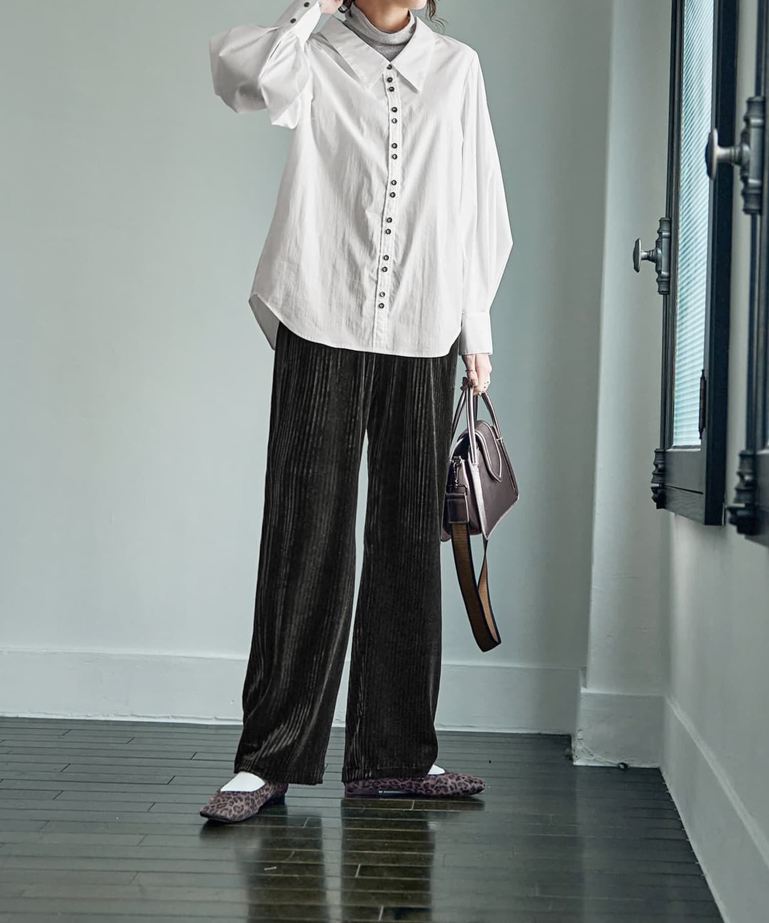 STYLE DELI「ストライプベロアリラックスパンツ」|その他|