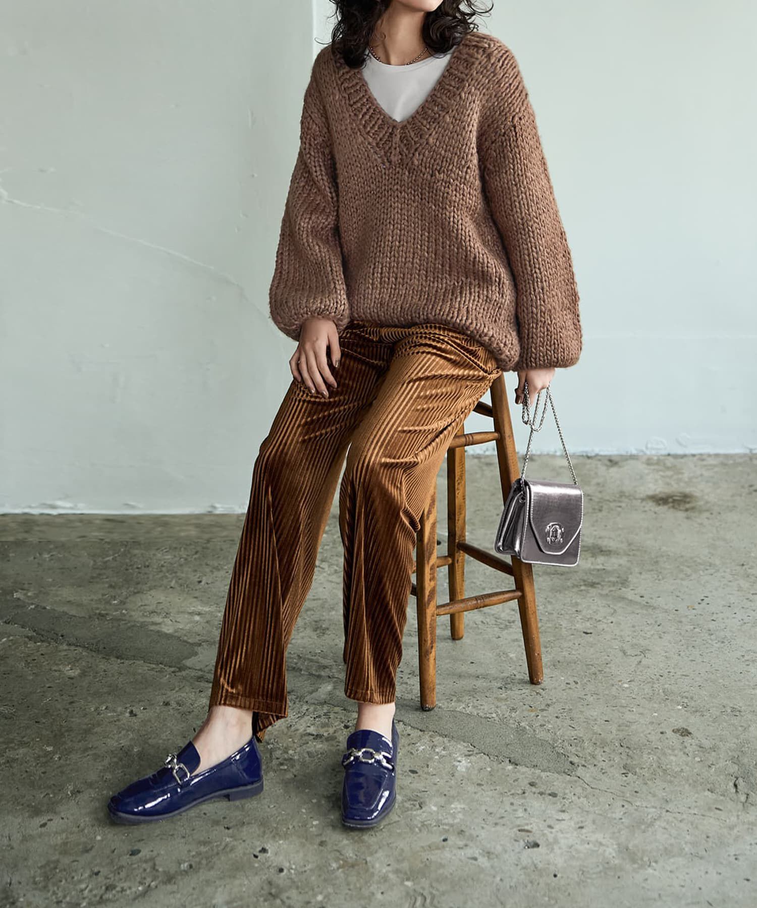 STYLE DELI「ストライプベロアリラックスパンツ」|その他|