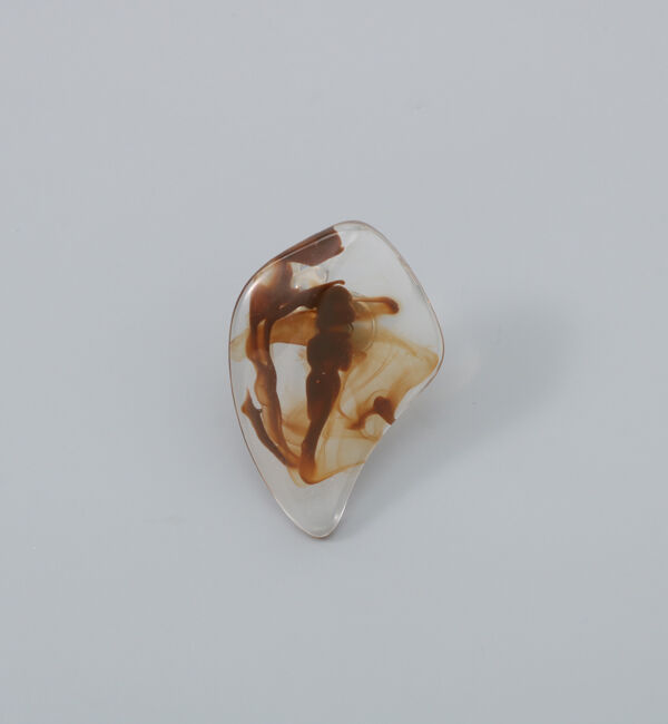 Phoebe+「【sfy】marble stone pairピアス　カーキ&times;ブラウン」|ピアス|