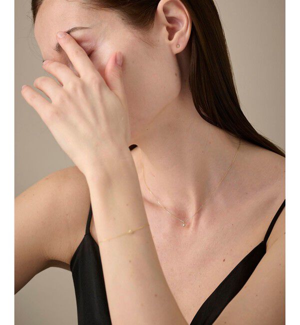 ete「K18YG フルール ダイヤモンド ネックレス（誕生石 4月）」|ネックレス|