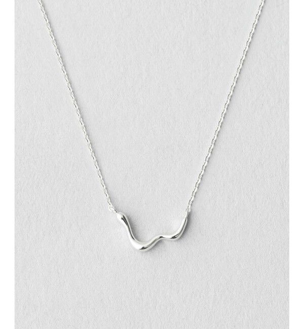 Jouete「K10WG レイヤー ウェーブ ネックレス」|ネックレス|ホワイトゴールド